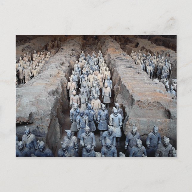 Terra-cotta Warriors, Xi'an, China Vykort (Framsida)