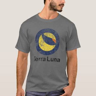 Terra LUNA Crypto Distress Logotyp T Shirt