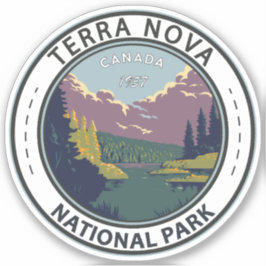 Terra Nova National Park Canada Travel Art Vintage Klistermärken