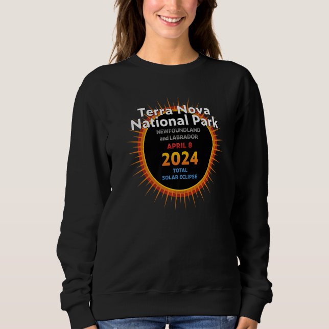 Terra Nova Park NL Total Solar Eclipse 2024 2 T Shirt (Framsida)
