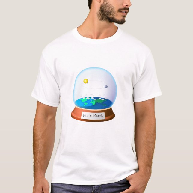 Terra Plana em um globo Tee (Framsida)