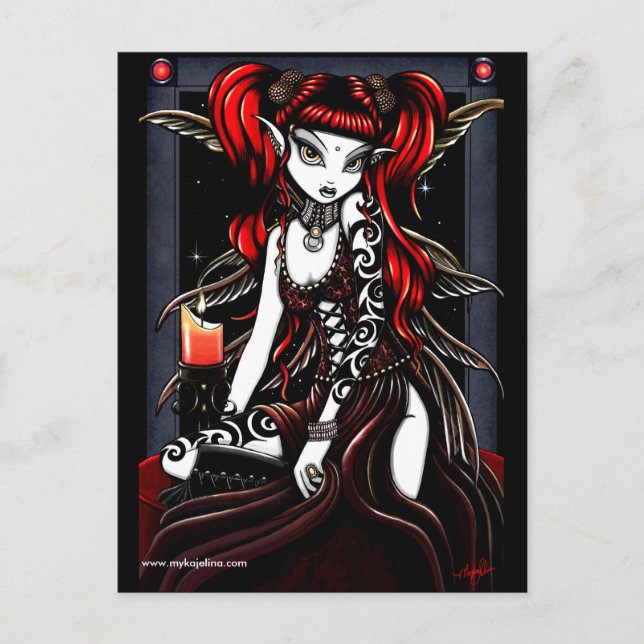 Terra Red Tattoo Fairy Postcard Vykort (Framsida)