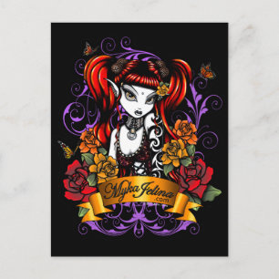 Terra Ro Gothic Tattooed Fantasy Fae Vykort
