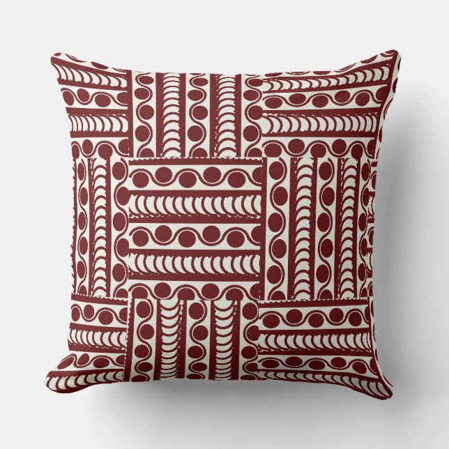 Terra Tribal Pillow: Earthy Rhythm Cushion Kudde (Framsida)