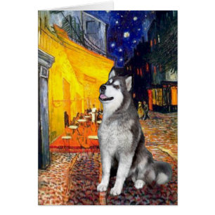 Terrace Cafe - Alaska Malamute Hälsningskort