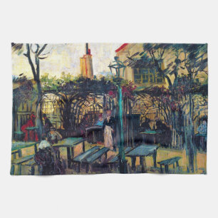 Terrace Cafe på Montmartre Vincent Van Gogh Kökshandduk