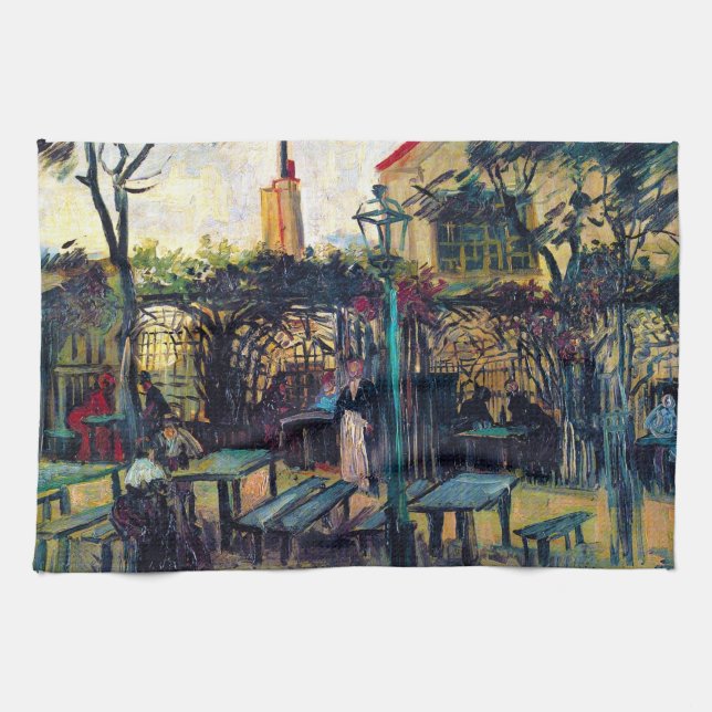 Terrace Cafe på Montmartre Vincent Van Gogh Kökshandduk (Horisontell)