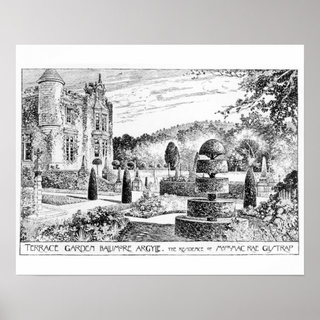 Terrace Garden Ballimore, Argyle, från Thomas Maws Poster (Framsidan)