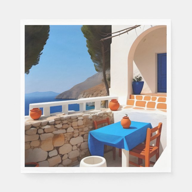 Terrace i Medelhavet Pappersservett (Framsidan)
