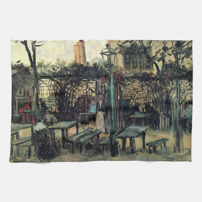 Terrace of a Cafe, Montmartre av Vincent van Gogh Kökshandduk (Horisontell)
