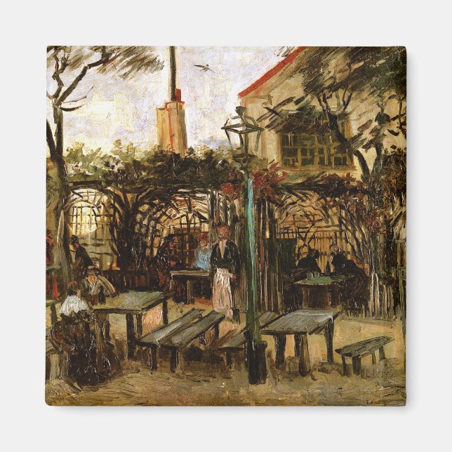 Terrace of Cafe Montmartre (F238)Van Gogh Fine Art Magnet (Framsidan)