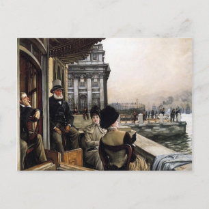 Terrace of the Trafalgar Tavern by James Tissot Vykort