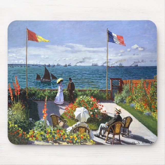 Terrace på Sainte Adresse, Claude Monet Musmatta (Framsidan)