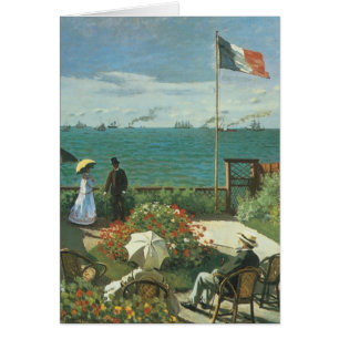 Terrace vid Seaside av Claude Monet Hälsningskort