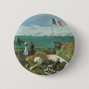 Terrace vid Seaside av Claude Monet Knapp