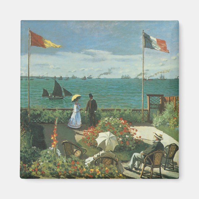 Terrace vid Seaside av Claude Monet Magnet (Framsidan)