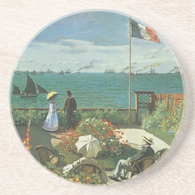 Terrace vid Seaside av Claude Monet Underlägg (Framsidan)