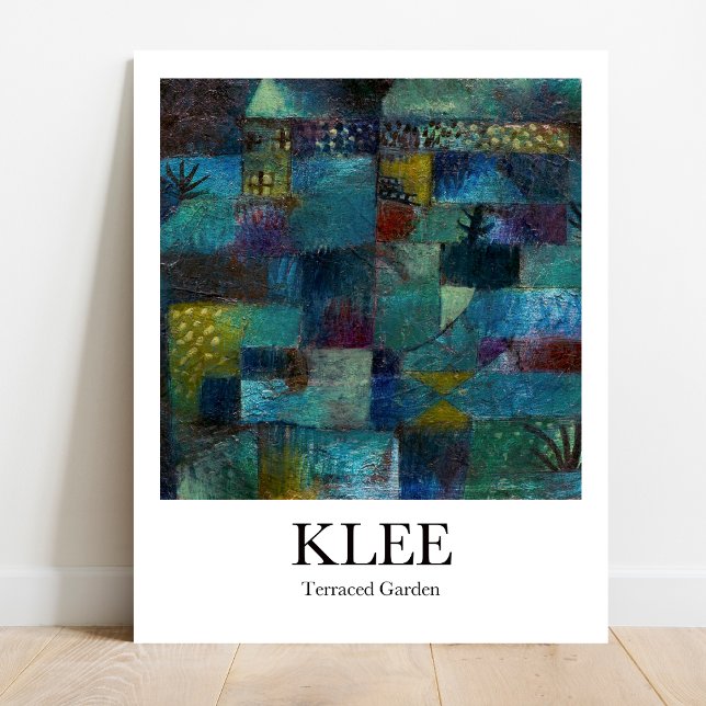 Terraced Garden av Paul Klee Poster (Klee's Terraced Garden: Geometric Dream - Museum-quality poster)