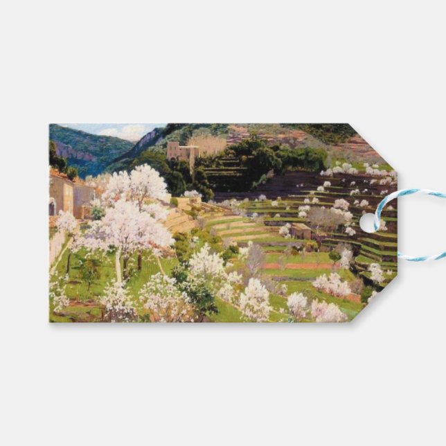 Terraced Garden in Mallorca (av Santiago Rusiñol) Presentetikett (Framsidan (Horisontell))