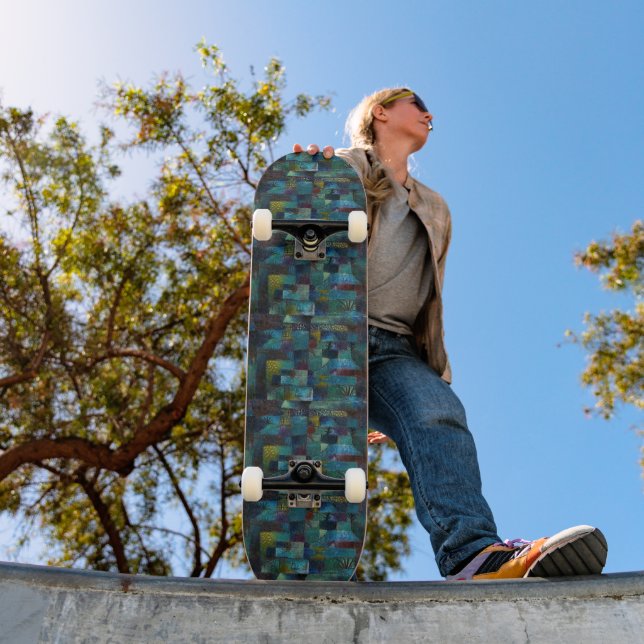 Terraced Garden: Klees moderna konst Mini Skateboard Bräda 18,5 Cm (Utomhus 1)