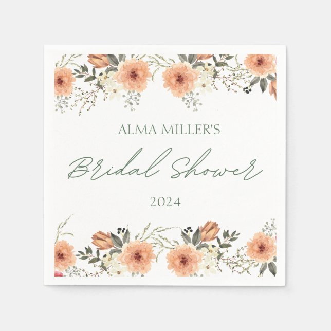 Terracota Flower Möhippa Pappersservett (Framsidan)