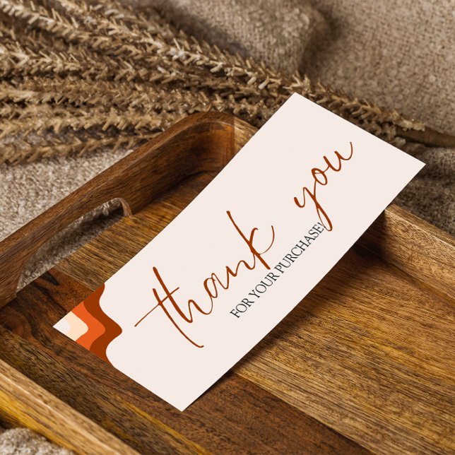 Terracota Order Tack Small Business Marknadsföring Litet Visitkort (Terracota Order Thank You Small Business Marketing)