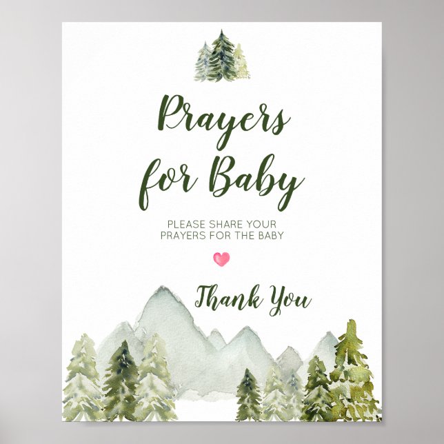Terracota Pumpkin Baby Shower Prayers for Baby Pos Poster (Framsidan)