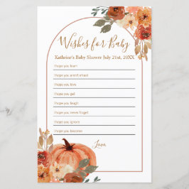 Terracota Pumpkin Blommigt Önskemål för Baby