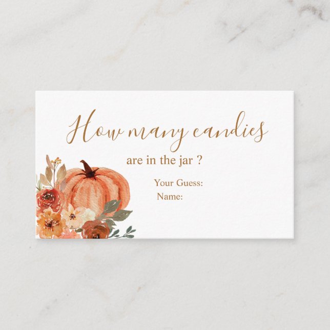 Terracota Pumpkin Möhippa Hur många kaniner? Tilläggskort (Framsida)