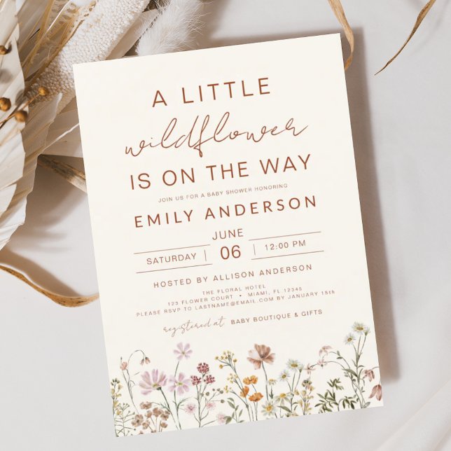 Terracotta A Little Wildblomme Baby Shower (Skapare uppladdad)