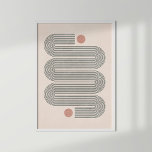 Terracotta Abstrakt Vågar Poster i mitten av århun<br><div class="desc">Terracotta Abstrakt Vågar Poster i mitten av århundradet</div>