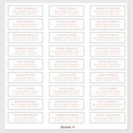 Terracotta | Adressetiketter för enskilda gäster Klistermärken