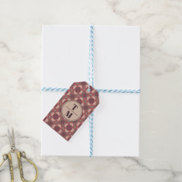 Terracotta and Dusty Rose Art Deco Wedding Favor  Presentetikett