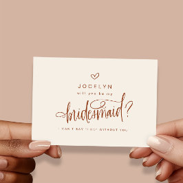 Terracotta Anpassningsbar blir mitt bridesmaid-kor OSA Kort