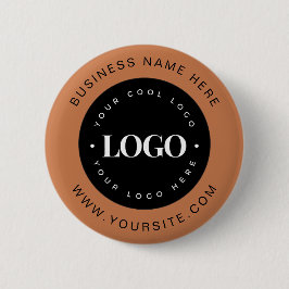 Terracotta Anpassningsbar Logotyp Text Business Co Knapp