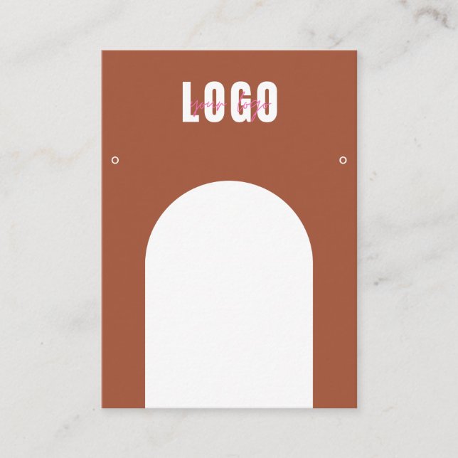Terracotta Arch Add Logotyp Jewelry Earrings Visni Visitkort (Framsida)
