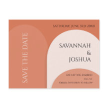 TERRACOTTA ARCH BRÖLLOP SPARA DATUM POSTCARD