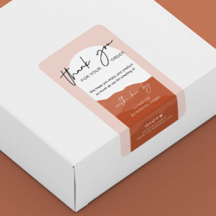 Terracotta Arch Minimal Logotyp Tack Box Seal Fraktsedel