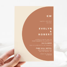 Terracotta Arch Minimalist Initial Bröllop