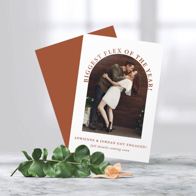 Terracotta Arch Photo Förlovning annons Spara Datumet (Skapare uppladdad)