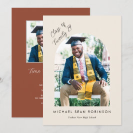 Terracotta Arch Photo Grad-inbjudan Meddelande