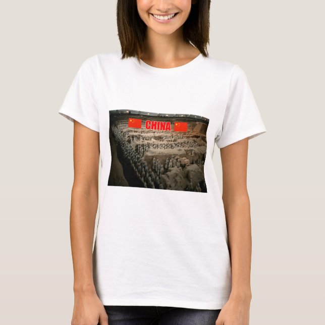 Terracotta Army China - Pro Photo T Shirt (Framsida)
