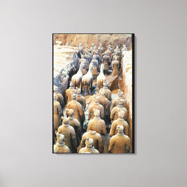 Terracotta Army, Qin Dynasty, 210 BC Canvastryck (Framsida)