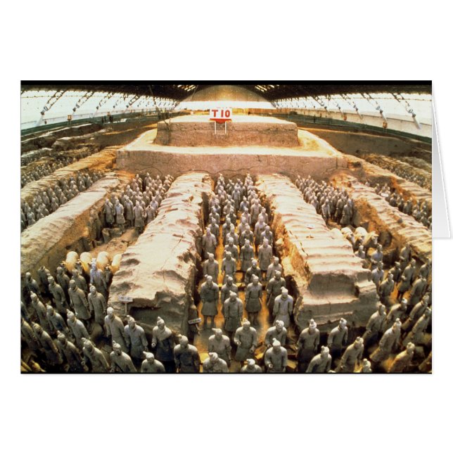 Terracotta Army, Qin Dynasty, 210 BC Hälsningskort (Framsidan Horizontal)