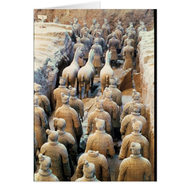 Terracotta Army, Qin Dynasty, 210 BC Hälsningskort (Framsidan)