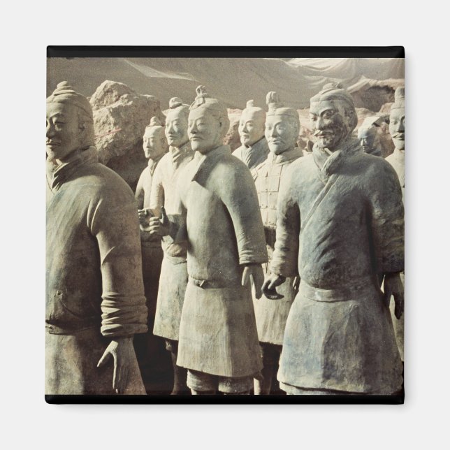 Terracotta Army, Qin Dynasty, 210 BC; krigare Magnet (Framsidan)