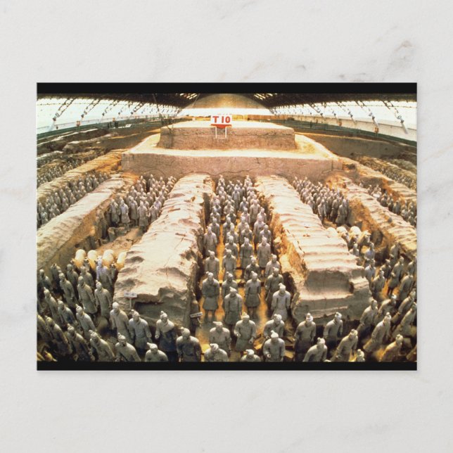 Terracotta Army, Qin Dynasty, 210 BC Vykort (Framsida)