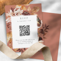Terracotta Autumn Elegance, Fall Wedding QR-kod