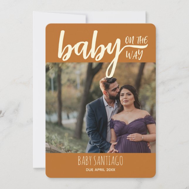 Terracotta Baby på Way Photo Gravid Meddelande (Framsida)