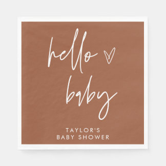 Terracotta Baby Shower Pappersservett Boho Decor